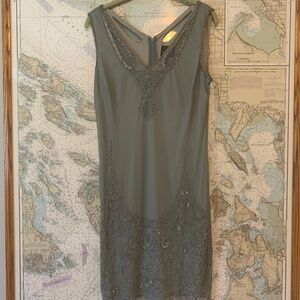 EUC Adrianna Papell Beaded Shift Dress